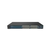 Wireless Management 50AP 24-port GbE PoE.at Switch 185W 4SFP L2 19i (Network Switch, Power cord, 19