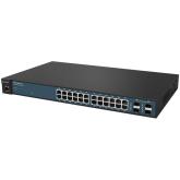 Wireless Management 50AP 24-port GbE Switch 4SFP L2 19i (Network Switch, Power cord, 19
