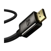 CABLU video Baseus High Definition, HDMI (T) la HDMI (T), rezolutie maxima 8K UHD (7680 x 4320) la 60 Hz, conectori auriti, aliaj zinc braided, 1m, negru 