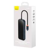 DOCKING STATION Baseus AcmeJoy, porturi USB: USB 3.0 x 2 + USB Type-C PD x 1, USB x 1, RJ-45  Gigabit x 1conectare prin USB Type-C, lungime cablu 10 cm, gri, 