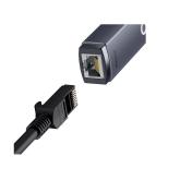 ADAPTOR RETEA Baseus Lite, USB Type-C to RJ-45 Gigabit LAN, metalic, LED, gri 