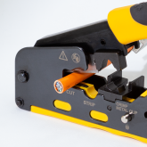 CLESTE sertizare mufe, LOGILINK, functii: sertizare mufe, decupare si taiere cablu, pentru mufe RJ11/ RJ12/RJ45 Cat.5/6a/7. pass through conectori, 