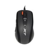 MOUSE A4tech, gaming, cu fir, USB, optic, 2000 dpi, butoane/scroll 6/1, buton selectare viteza, negru, 