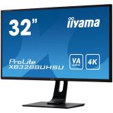 IIYAMA Monitor LED XB3288UHSU-B5 32'' VA panel with 4K resolution 3840 x 2160 @60Hz 300 cd/m² 3000:1 3ms HDMI DP USB height, swivel, tilt
