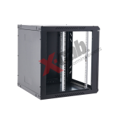 Cabinet metalic de perete 19”, tip rack wallmount, 18U 600x600 mm, Xcab S Negru 