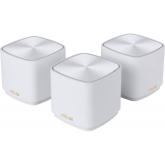 Asus dual-band large home Mesh ZENwifi system, XD4 PLUS 3 pack; white, AX1800 , 1201 Mbps+ 574 Mbps, 128 MB Flash, 256 MB RAM ; IEEE 802.11a, IEEE 802.11b, IEEE 802.11g, WiFi 4 (802.11n), WiFi 5 (802.11ac), WiFi 6 (802.11ax), IPv4, IPv6, 2 x antene intern