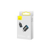 ADAPTOR Baseus Ingenuity Series Mini OTG, USB Type-C (T) to USB 3.1 (M), corp metalic, negru 