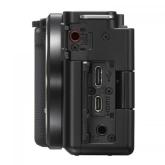 Body Aparat foto SONY Alpha ZV-E10 Mirrorless dedicat pentru Vlogging, 24 MP, ISO 100-32.000 (Extins: 50-51.200), 1/4000s, 4K @30, S D/SDXC/SDHC, Rafala 11 cps, Wi-Fi, Senzor APS-C, Montura Sony E