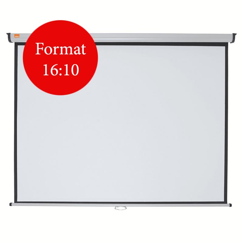 ECRAN proiectie  NOBO, manual, format 16 : 10, fixare perete | tavan, 200 x 135 cm, 
