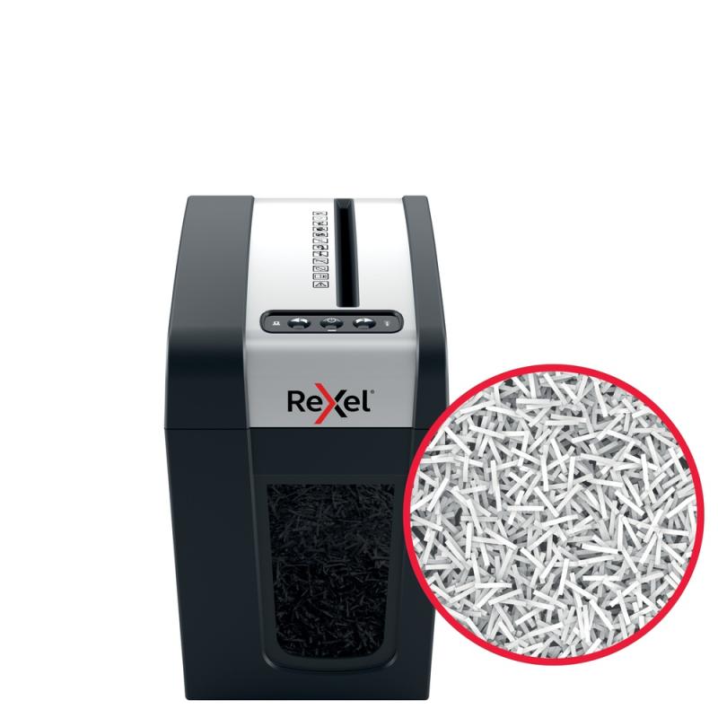 Distrugator manual documente Rexel SECURE MC3 Slim,  3 coli, P5, micro-cut (tip particule), cos  10 litri, negru-argintiu, 
