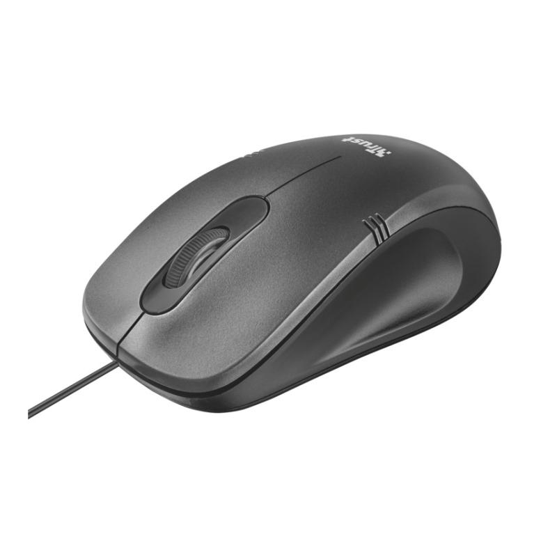 MOUSE TRUST IVERO WIRED BLACK 