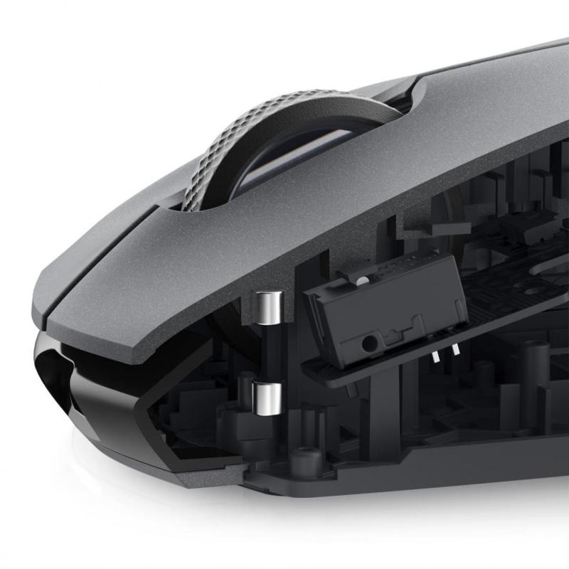 Dell Alienware Tri-Mode Wireless Gaming Mouse AW720M, Connection type: Tri-mode Wireless (2.4GHz, Bluetooth 5.1 and wired), Movement Resolution: 26000 dpi, , Magnetic Snap Charging Function, Adjustable Dots Per Inch (DPI), Wireless mode (2.4GHz), Buttons 