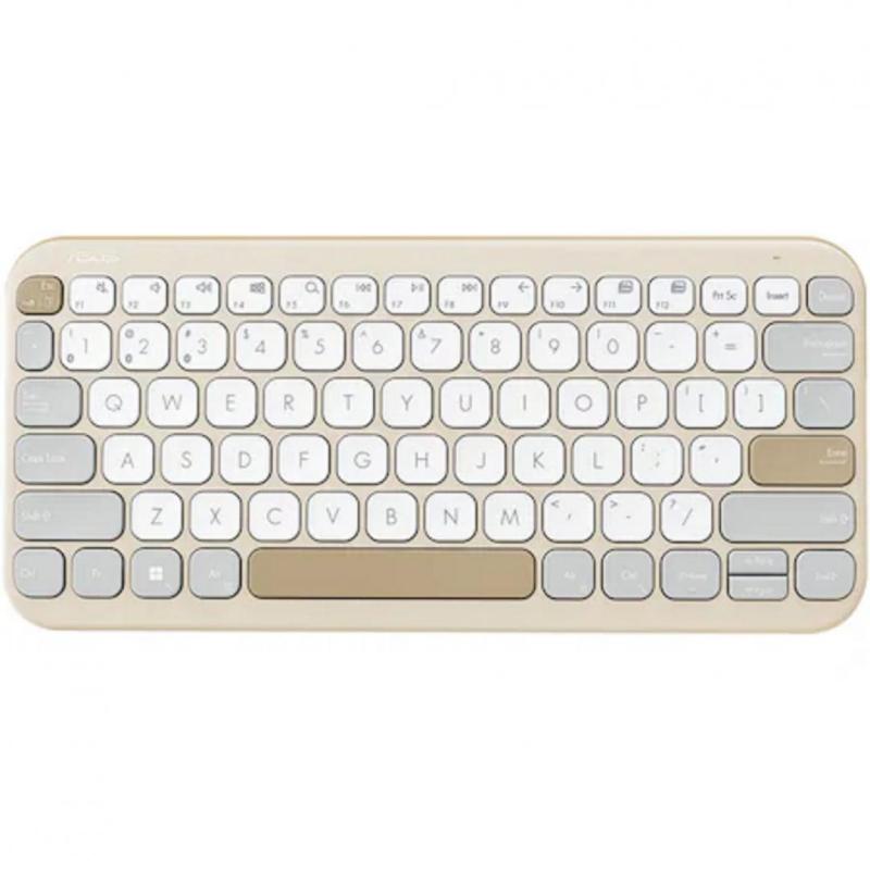 Tastatura wireless ASUS KW100, Culoare: Oat Milk, Greutate: 0.374 ASUS Marshmallow Keyboard KW100 este o tastatura wireless compacta, ultrasubtire, cu un design minimalist.Este compatibila cu dispozitivele Windows, ChromeOS, MacOS, iOS si iPadOS, tastatur