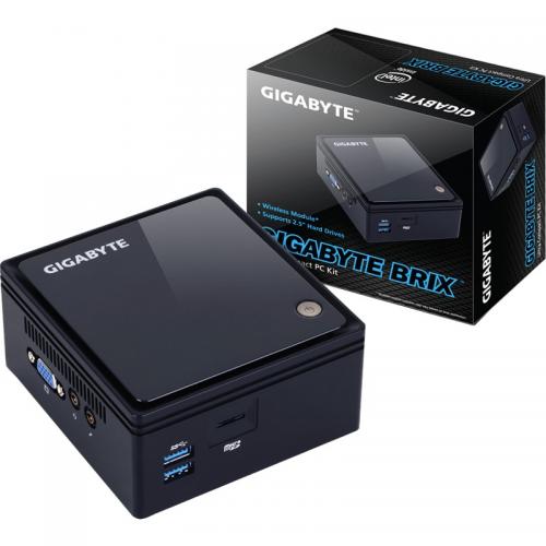 GIG GB-BACE-3160 Gigabyte BRIX GB-BACE-3160, J3160 2.24 GHz, DDR3L-1600, HDMI, USB 3.0, microSD