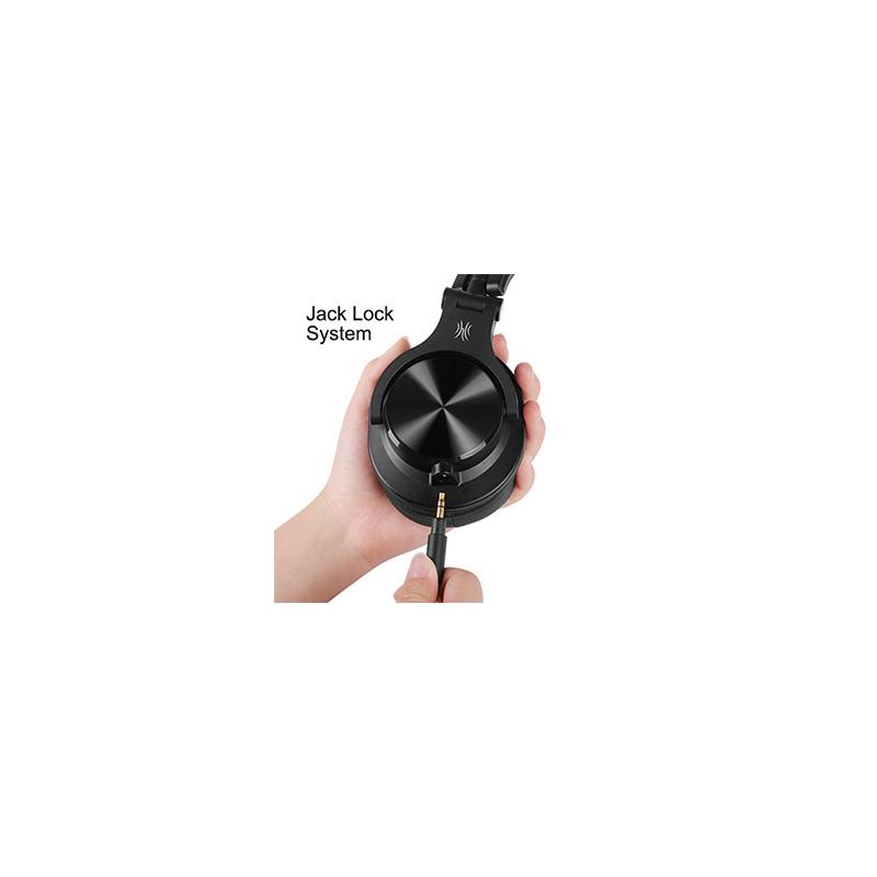 Casca OneOdio cu fir detasabil, tip over ear, utilizare profesionala, DJ, multimedia, conectare prin Jack 3.5 mm | Jack 6.35 mm, difuzor 40 mm, impedanta 32 Ohm, negru, 
