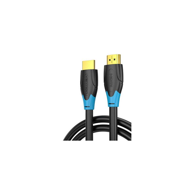 Cablu video Vention, HDMI(T) la HDMI(T), 1.5m, rezolutie maxima 4K la 60Hz, conectori auriti, cupru, invelis PVC, negru, 