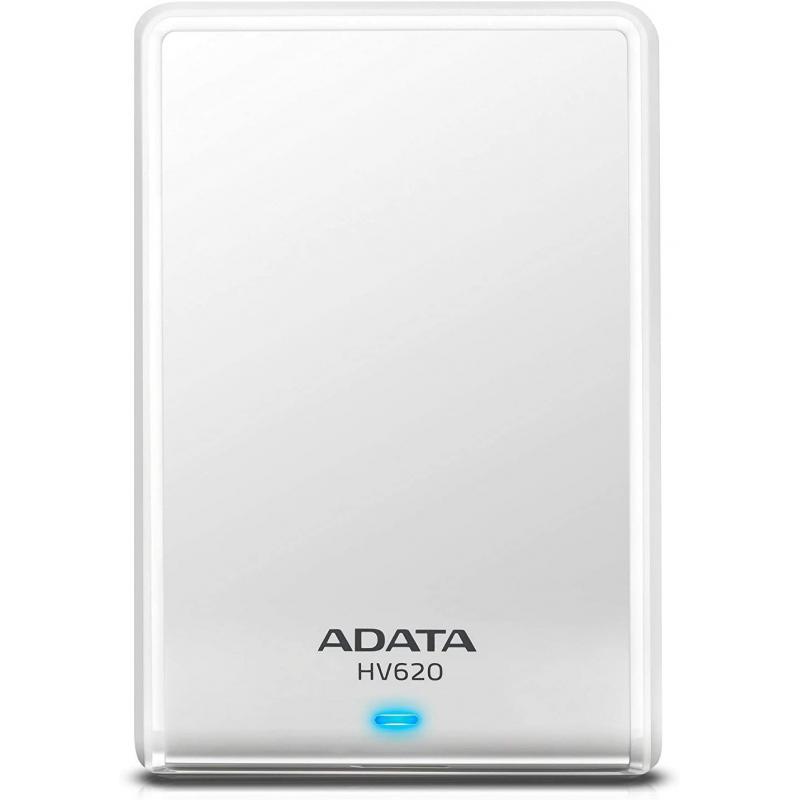 HDD extern ADATA 2 TB, HV620, 2.5 inch, USB 3.0, alb, 