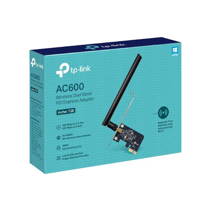 Placa de retea wireless TP-LINK Archer T2E, AC600, WiFI 5, Dual-Band