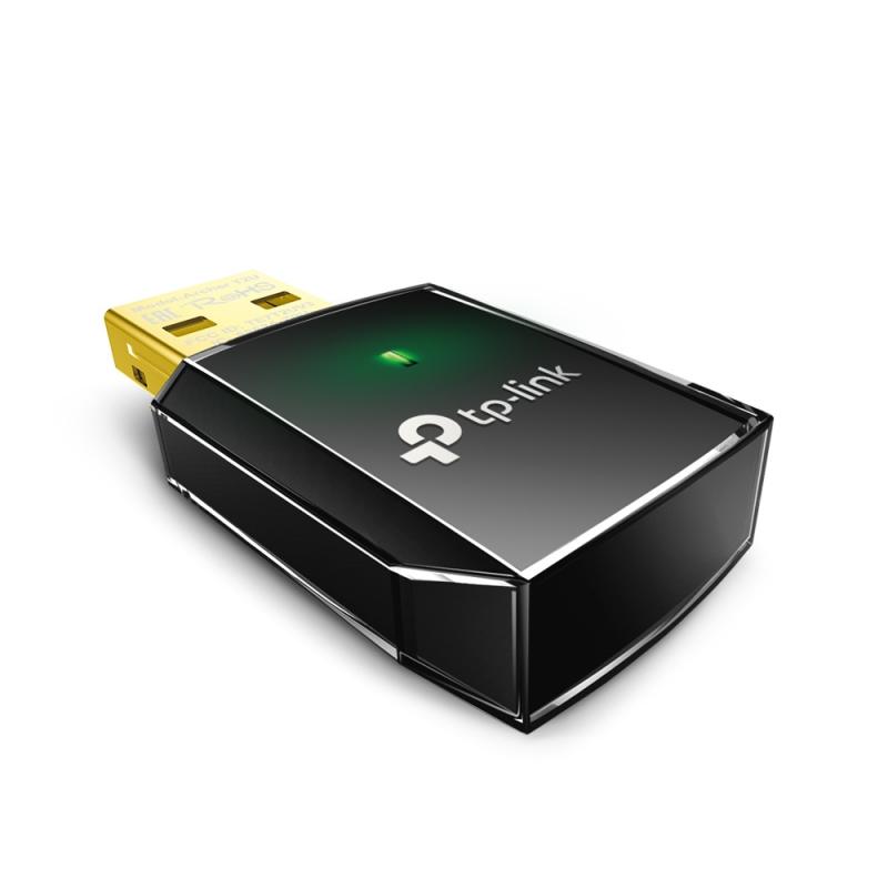 ADAPTOR RETEA TP-LINK AC600, extern wireless 2.4 GHz | 5 GHz, USB 2.0, port, 433 Mbps, antena interna x 1, 