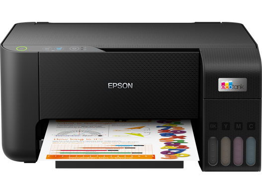 Multifunctional inkjet color Epson EcoTank CISS L3210, dimensiune A4 (Printare,Copiere, Scanare), printare borderless, viteza 10ppm alb- negru, 5 ppm color, rezolutie 5760 x 1440 dpi, alimentare hartie 100 coli,scanner CIS rezolutie 600 x 1200 DPI, consum