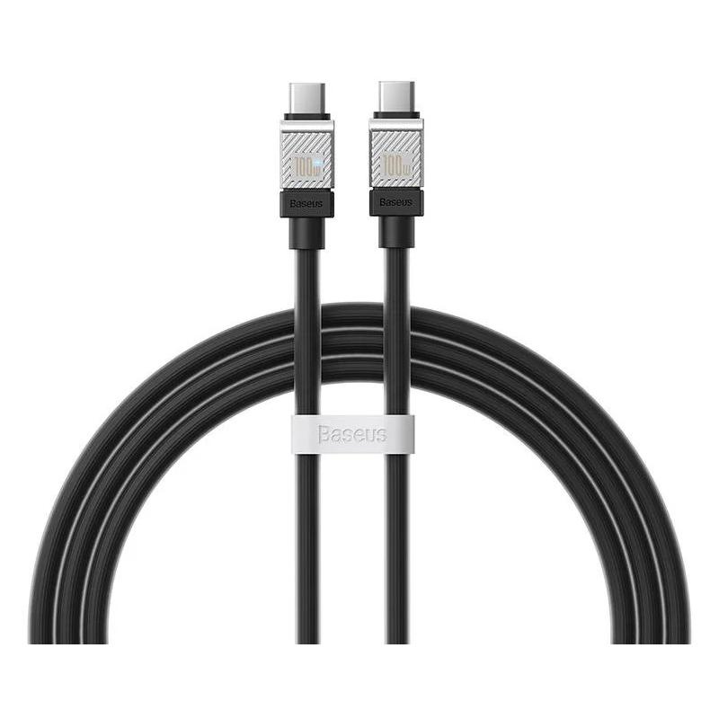 CABLU alimentare si date Baseus, Fast Charging Data Cable pt. smartphone, USB Type-C (T) la USB Type-C (T),  E-marker, 100W, 1m, negru, 