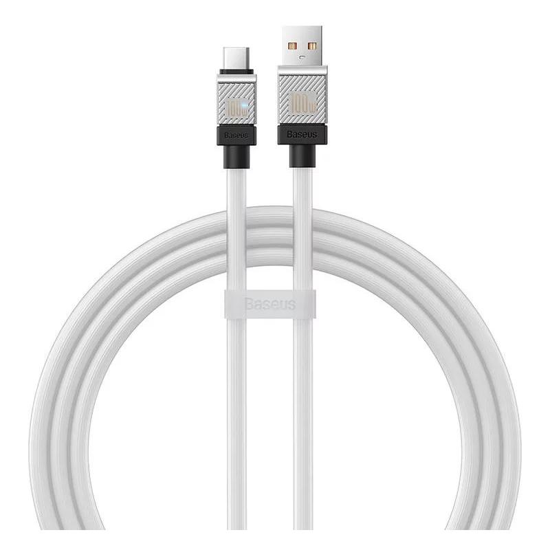 CABLU alimentare si date Baseus, Fast Charging Data Cable pt. smartphone, USB (T) la USB Type-C (T), 100W, 1m, alb, 