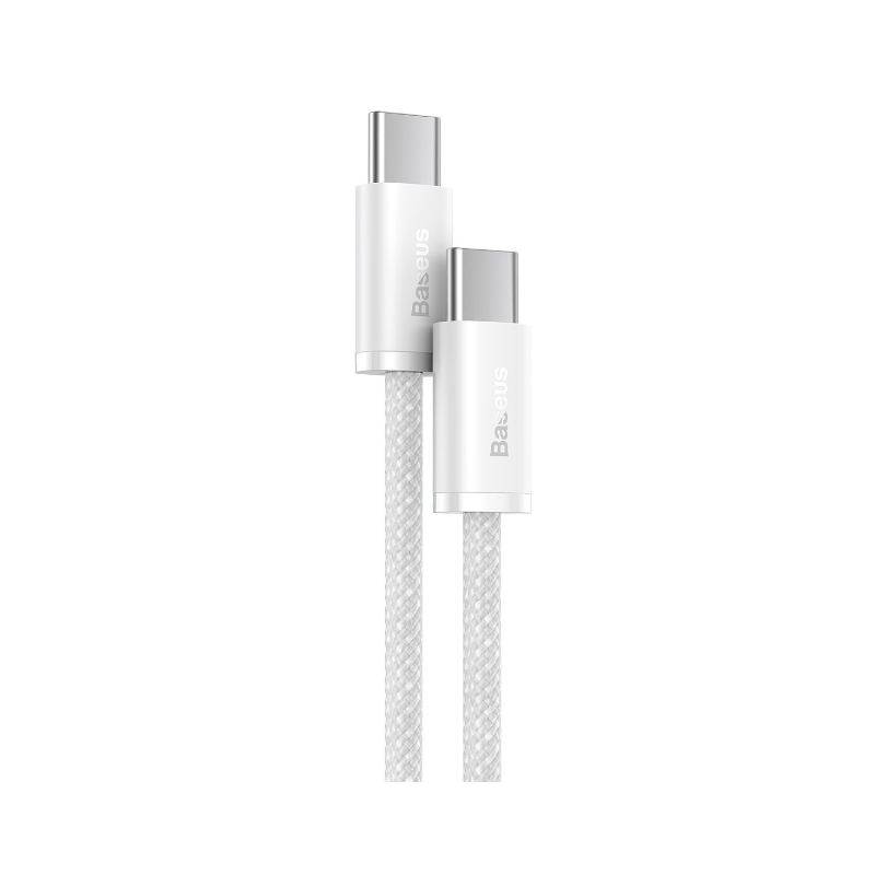 CABLU alimentare si date Baseus Dynamic, Fast Charging Data Cable pt. smartphone, USB Type-C la USB Type-C PD 100W, braided, 1m, alb 