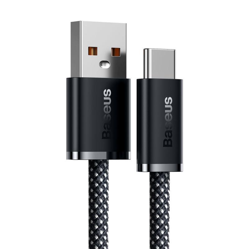 CABLU alimentare si date Baseus, Dynamic Fast Charging Data Cable pt. smartphone, USB (T) la USB Type-C (T), 100W, braided, 1m, gri, 
