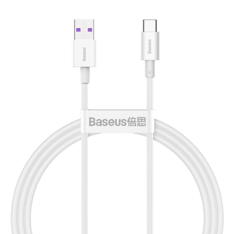 CABLU alimentare si date Baseus Superior, Fast Charging Data Cable pt. smartphone, USB la USB Type-C 66W, 1m, alb 