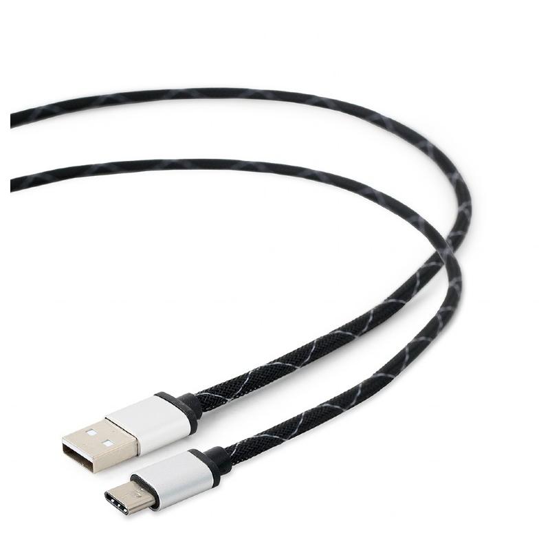 CABLU alimentare si date GEMBIRD, pt. smartphone, USB 2.0 (T) la USB 2.0 Type-C (T), 2.5m, negru, 
