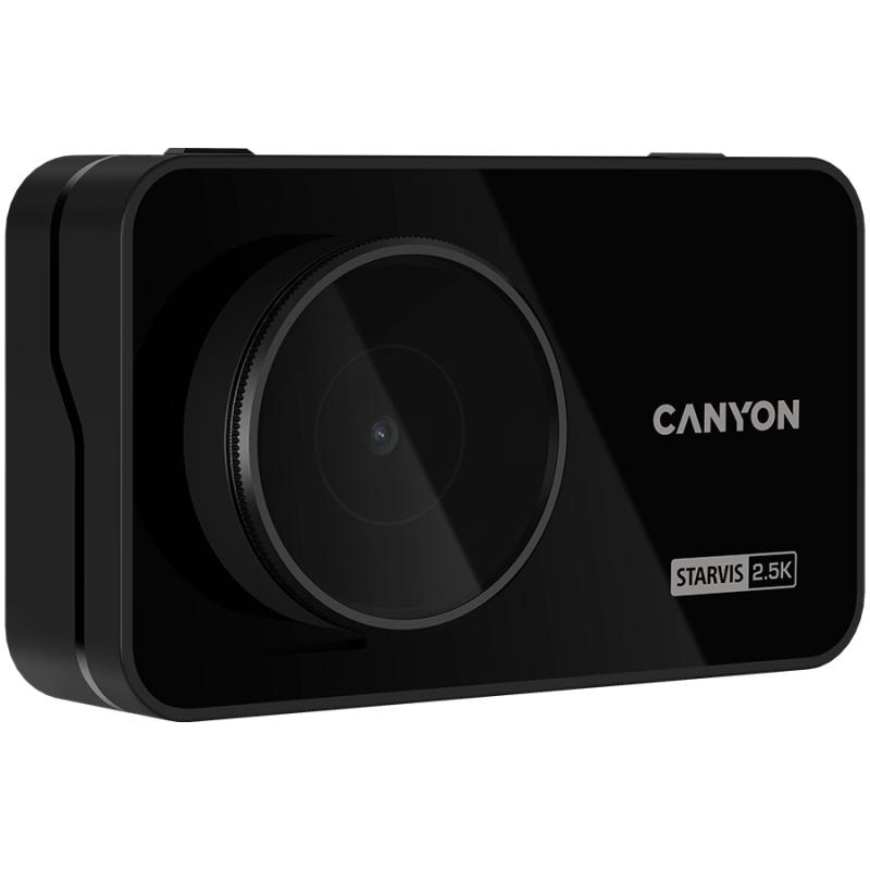 Canyon RoadRunner CDVR-25GPS, 3.0'' IPS (640x360), touch screen, WQHD 2.5K 2560x1440@60fps, NTK96670, 5 MP CMOS Sony Starvis IMX335 image sensor, 5 MP camera, 140° Viewing Angle, Wi-Fi, GPS, Video camera database, USB Type-C, Supercapacitor