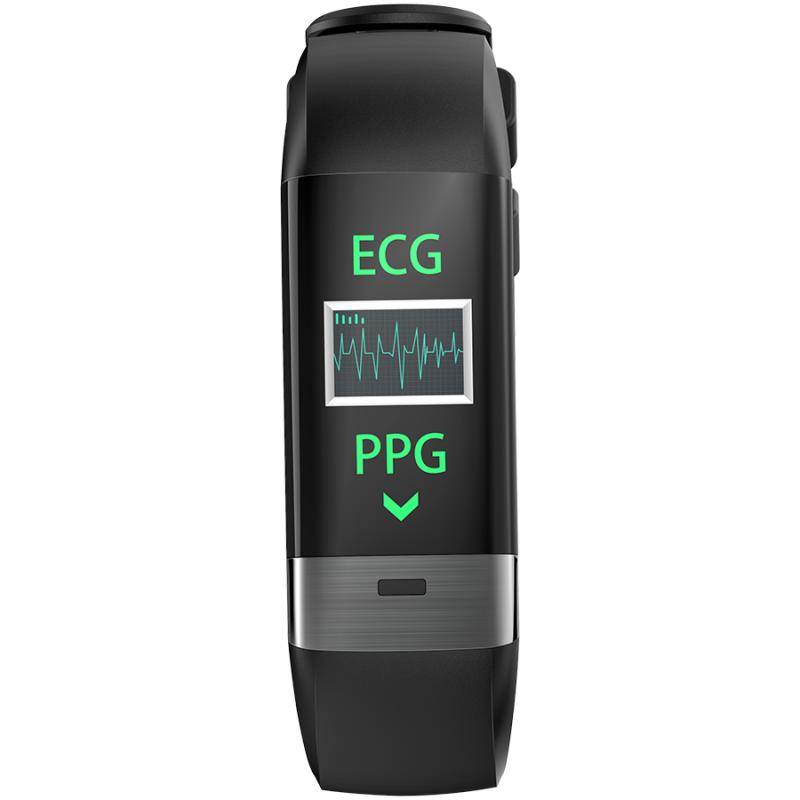 Smart Band, colorful 0.96inch TFT, ECG+PPG function,  IP67 waterproof, multi-sport mode, compatibility with iOS and android, battery 105mAh, Black, host: 55*19.5*12mm, strap: 18wide*240mm, 24g