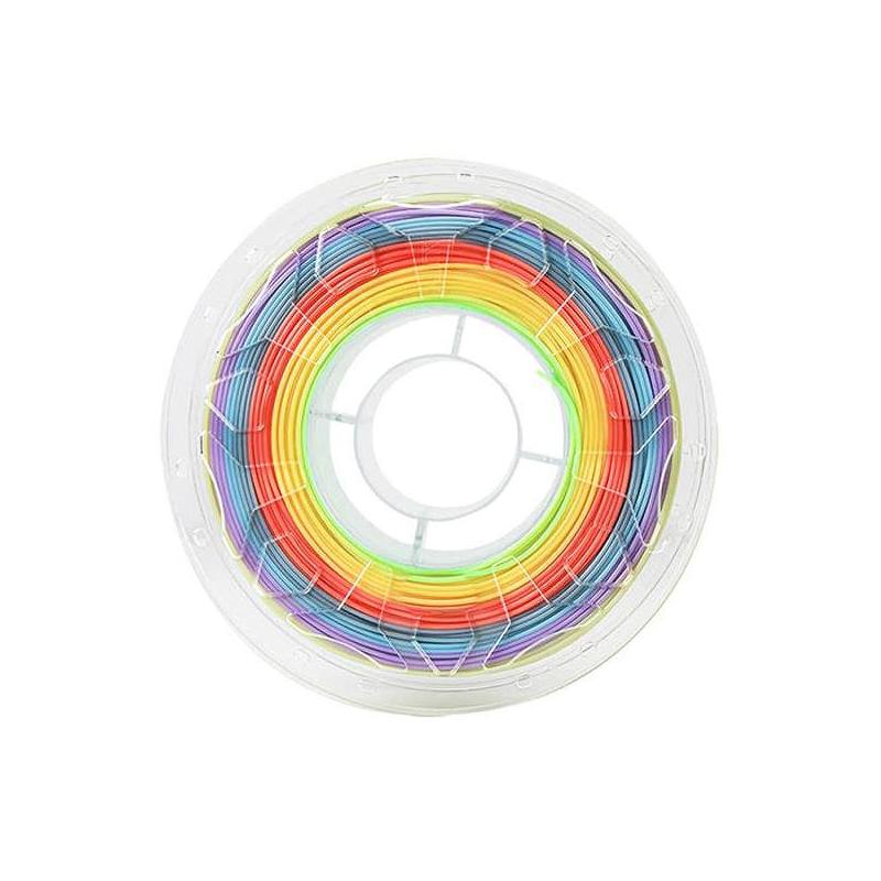 CREALITY CR PLA 3D Printer Filament, Rainbow, Printing temperature: 190-220, Filament diameter: 1.75mm, Tensile strength: 60MPa, Size of filament wheel: Diameter 200mm, height 66mm, hole diameter 56mm. Utilizare: pana la 6 luni de la deschiderea ambalajul