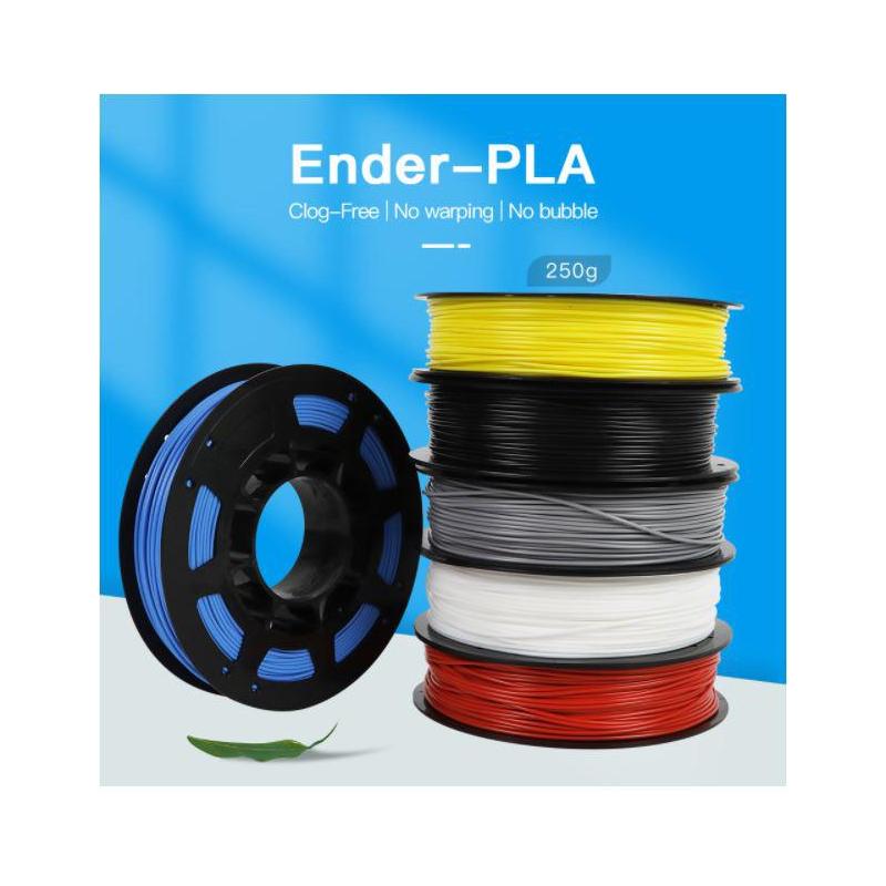 CREALITY ENDER PLA 3D Printer Filament, black, 250g Printing temperature: 200, Filament diameter: 1.75mm, Tensile strength: 60MPa , hole diameter 56mm.