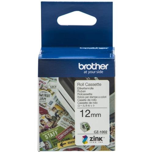 CZ1002  Brother CZ-1002 Labels 12mm x 5m CZ1002  | Brother  | VC500  | Continuous Paper Tape (Full colour, Ink-free 12mm)