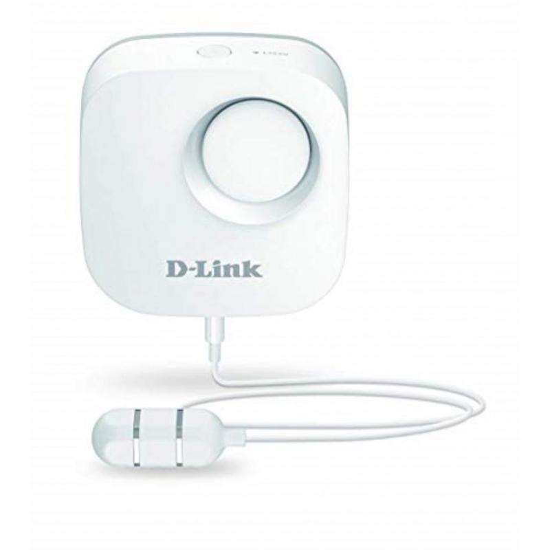 D-link Wi-Fi Water Sensor, DCH-S161; 802.11n/g wireless, Action button, Reset button; Wireless Frequency Range: 2.4GHz to 2.4835GHz; 1x internal antenna; 2x AA batteries;