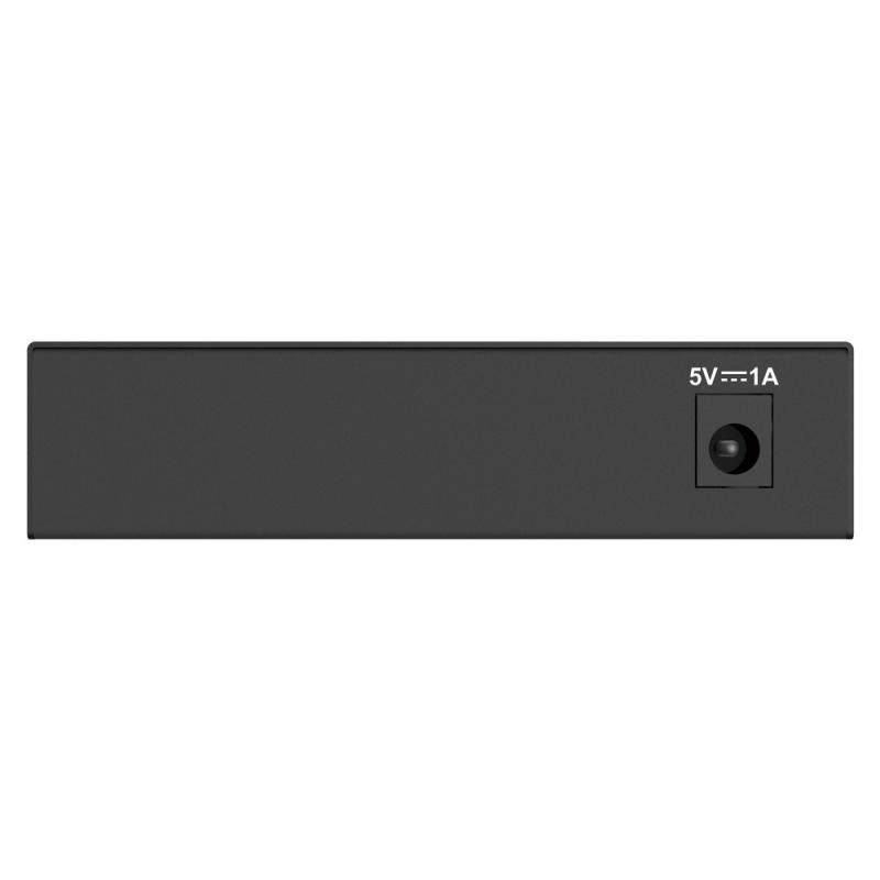 D-Link Switch DGS-105GL, 5 porturi Gigabit, Capacity 10Gbps, desktop, faramanagement, metal, negru, fara ventilator, D-Link Green.