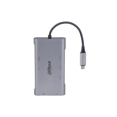 dAHUA 9 IN 1 USB 3.1 Type-C to USB 3.0 + HDMI + RJ45 + VGA + SD/TF +PD Docking Station, intrare: USB 3.1 Type-C, Iesire: 3 * USB 3.0, 1 * HDMI, 1 * VGA, 1 * RJ45, 1 * SD, 1 * TF, 1 * PD, 1 × VGA supporta 1920 × 1080@ 30 Hz, 1 × RJ-45, suporta 10/100/1000 