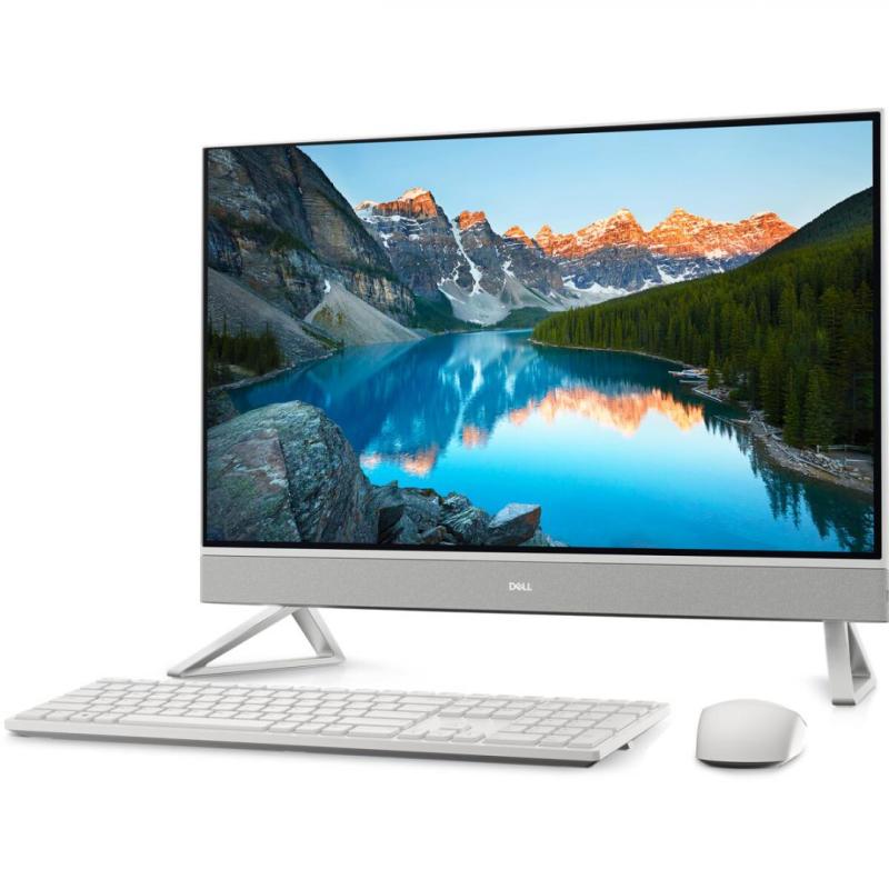 Inspiron All-In-One 7730, 27-inch FHD (1920 x 1080) Narrow Border Infinity Touch Display with Wide Viewing Angle, 5MP IR Tilt Camera (White), Pearl White with Fabric Cover for Touch LCD, Intel(R) Core(TM) 7 processor 150U (12MB cache, 10 cores, 12 threads