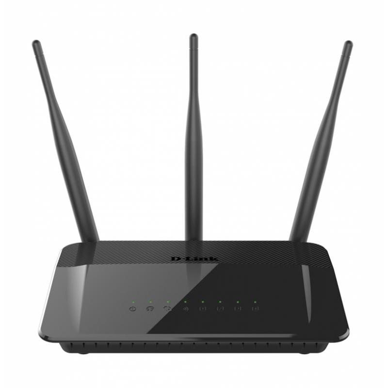 Router Wireless D-link DIR-809, 1xWAN 10/100, 4xLAN 10/100, 3x anteneexterne, dual-band AC750 (433/300Mbps)