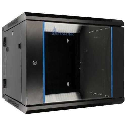 EXTRALINK 6U 600X600 AZH wall-mounted rackmount cabinet swing type black 