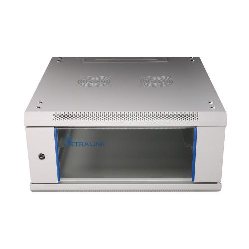 EXTRALINK 4U 600X600 wall-mounted rackmount cabinet gray 