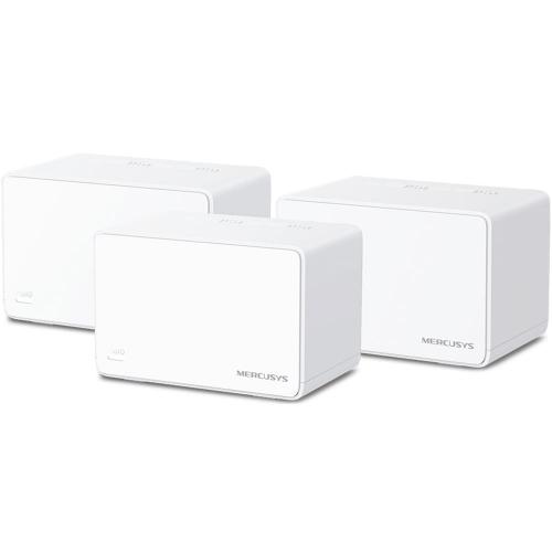 Mercusys AX3000 Whole Home Wi-Fi system HALO H80X(3-PACK),wi-fi 6 Dual-Band, Standarde Wireless: IEEE 802.11ax/ac/n/a 5 GHz, IEEE 802.11ax/n/b/g 2.4 GHz, viteza wireless: 2402 Mbps on 5 GHz, 574 Mbps on 2.4 GHz, Securitate wireless: WPA-PSK/WPA2-PSK/WPA3,