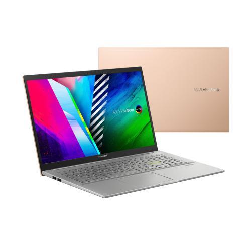 Laptop ASUS Vivobook, K513EA-L13133, 15.6-inch, FHD (1920 x 1080) OLED 16:9, i7-1165G7 Processor 2.8 GHz,4GB DDR4 on board + 4GB DDR4 SO-DIMM, 512GB, Intel Iris X Graphics, Plastic, Hearty Gold, Without.OS, 2 years
