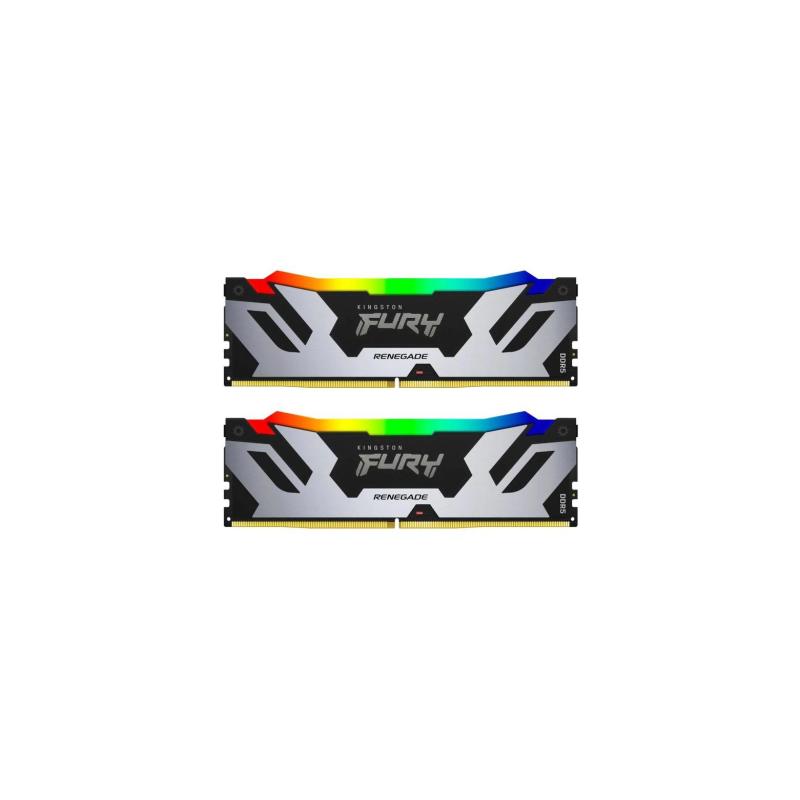 Memorie RAM Kingston, DIMM, DDR5, 32GB, 7200MHz, CL38, 1.35V, FURY Renegade RGB, Kit of 2