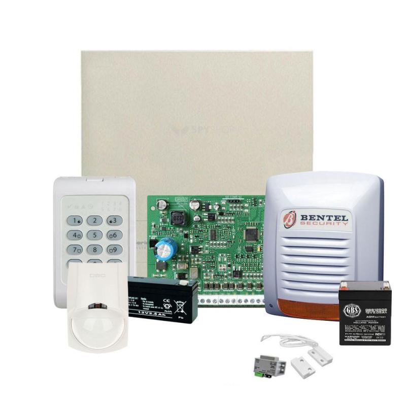 Kit sistem de alarma alcatuit din: 1 x Centrala PC 1404, 1 x tranformator 30VA AWT830E, 2 x detector RXC-ST, 1 x sirena de exterior BS-OS359, 2 x acumulator 12V/5Ah.