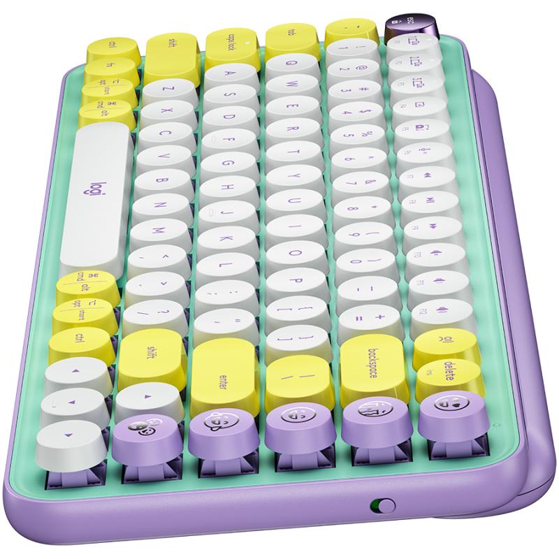 LOGITECH POP Keys Wireless Mechanical Keyboard With Emoji Keys - DAYDREAM_MINT - US INT'L - BT  - INTNL - BOLT