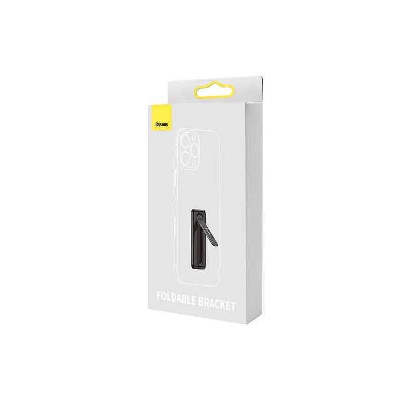 SUPORT Telefon Baseus Foldable Bracket, pliere 90 grade, rotire 360 grade, grosime 4mm, autoadeziv, negru 