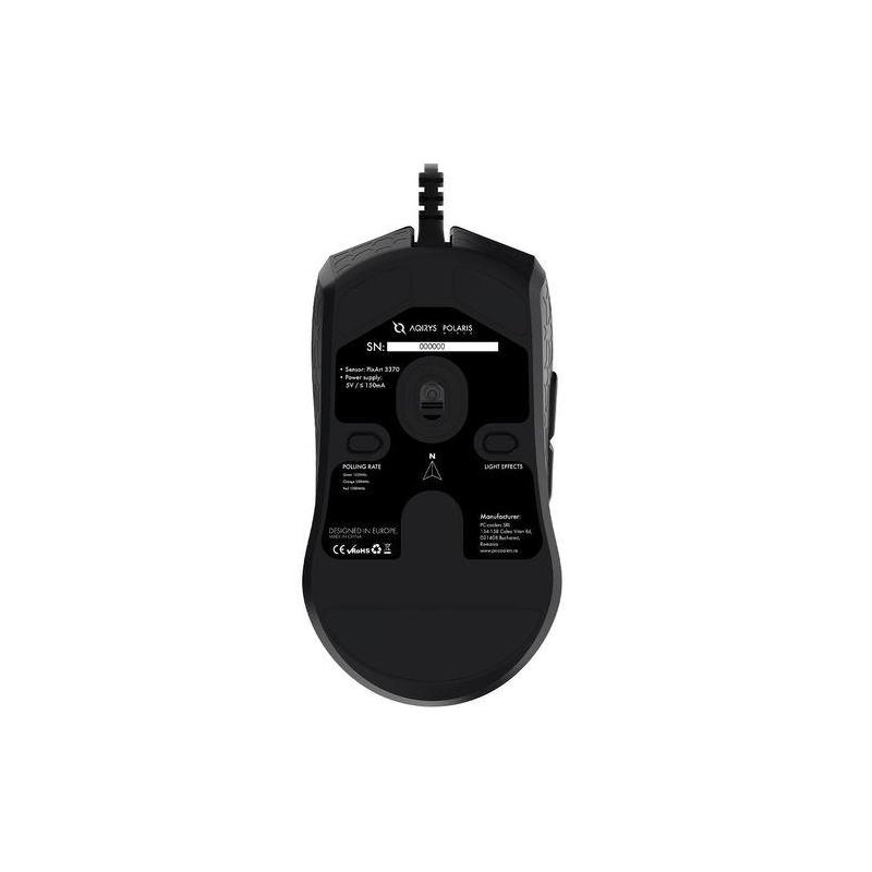 Mouse AQIRYS Polaris, cu fir, 7 butoane, interfata USB 2.0