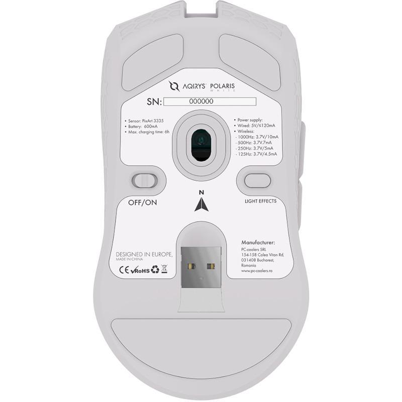 Mouse AQIRYS Polaris, wireless, 7 butoane, interfata USB 2.0